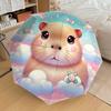 1pc Pastel Hamster Clouds Umbrella with Plastic Handle,Suitable for All Seasons Home Travel Outdoor UmbrellaDD1650