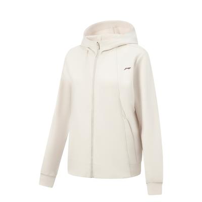 Li Ning Seria Fitness Luźna Kurtka z Kapturem Haftowane Logo Damskie kurtki AWDW078-3