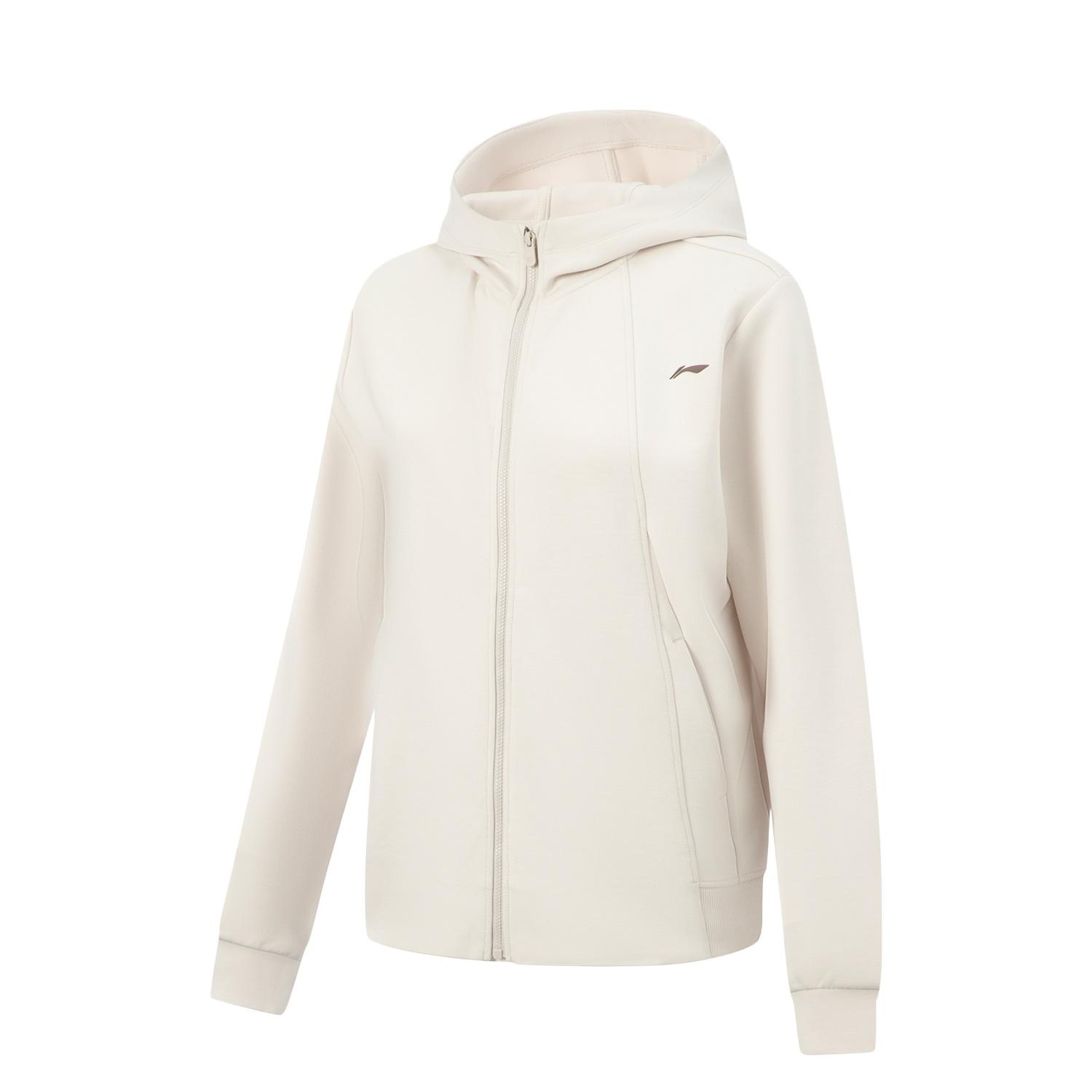 Куртка с капюшоном свободного кроя серии Li Ning Fitness с логотипом и отстрочкой для женщин AWDW078-3 XL