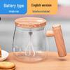Tazza in Vetro con Mescolatore Automatico e Coperchio per Caffè, Latte e Latte di Soia