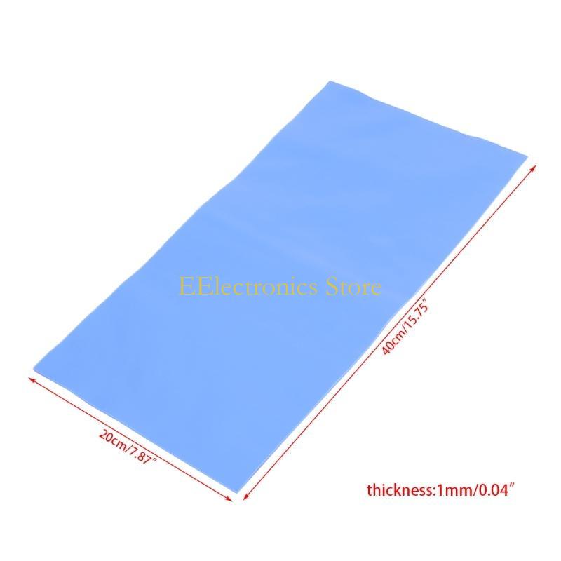 

B03C 200*400*1mm Thermal Conductive Pad GPU CPU LED Heatsink Cooling Silicone Sheet синій