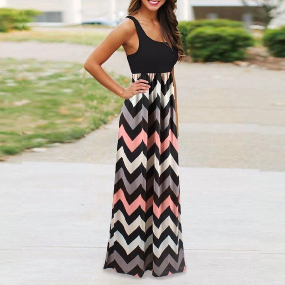 Elegant Women's Boho Long Maxi Evening Cocktail Party Summer Beach Dress Sundress