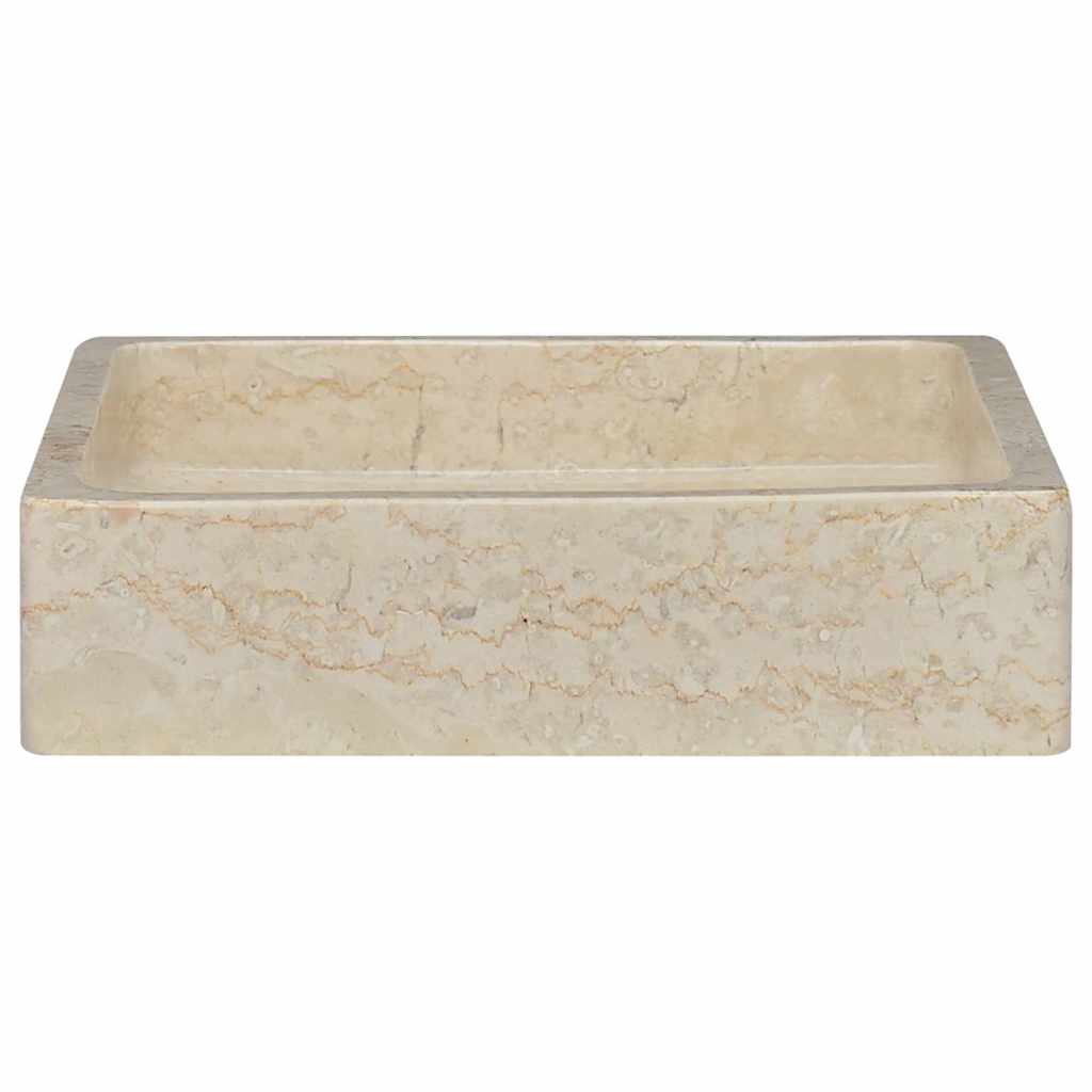Cream Wash Basin 40 X 40 X 10 Cm Marble