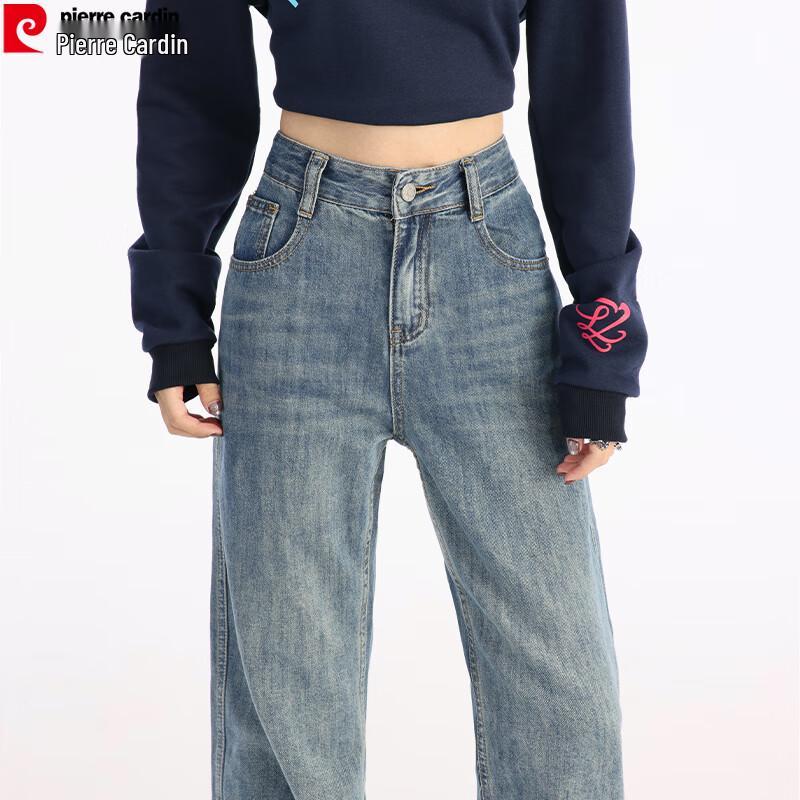 Pierre Cardin Women's Straight Wide-Leg Jeans
