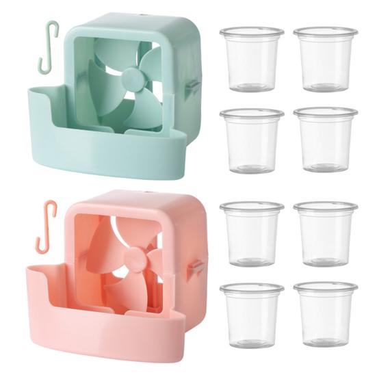 Hanging Fan Cooler with Hook Reusable Ice Cube Water Holder Fan Home Office Dormitory Fan Mini Cooling Device