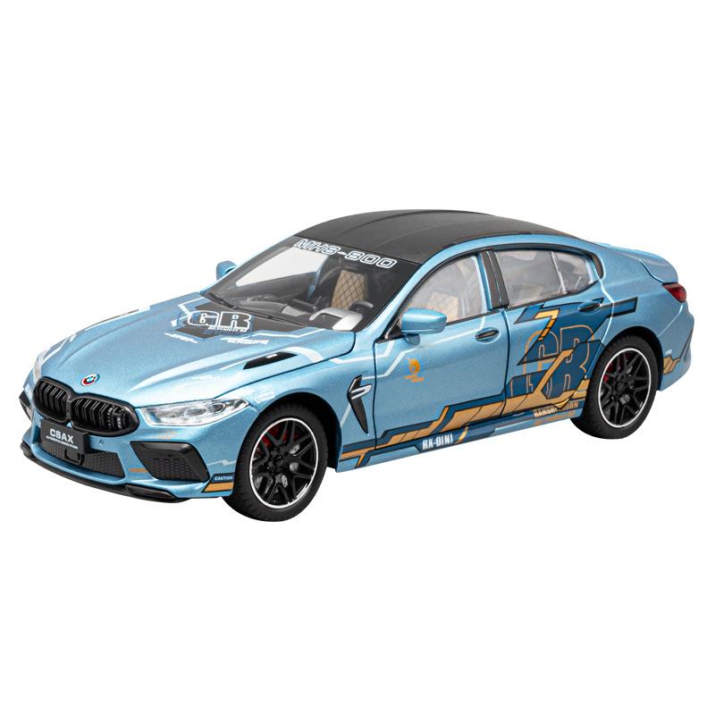 1/24 BMW M8 MANHART MH8 800 Supercar Alloy Metal Diecast Model Car Collect Hobby Bookshelf Computer Ornament Gift for Friend Box