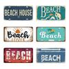 Summer Beach Retro Tin Sign Licenses Plate Plaque Metal Vintage Poster for Pub Bar Surf