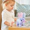 Yousheng Electric Jumping Plush Rabbit Toy Hopping Ears Nose Moving Bunny Plushie Toddlers Boys Girls Interactive Simulation Stuffed Animal with Sound