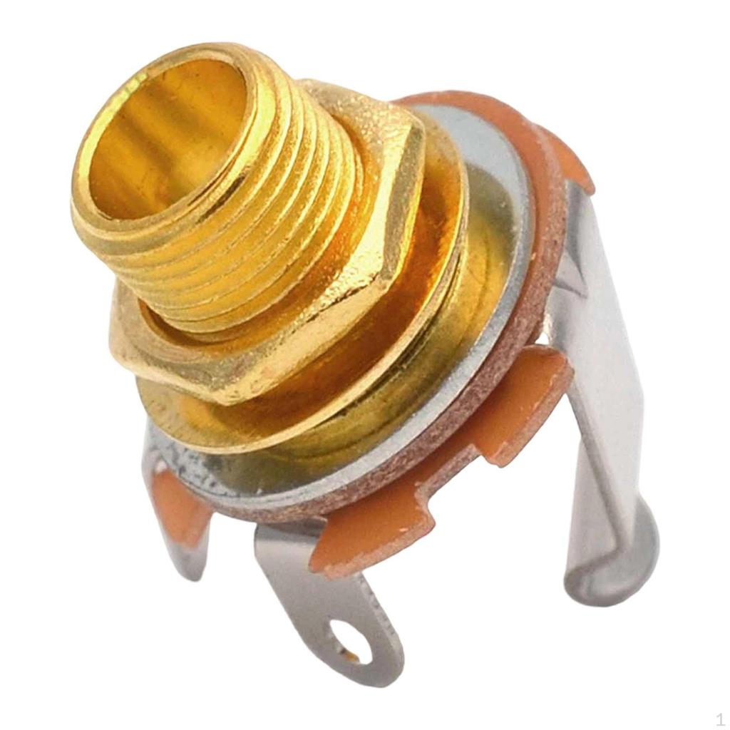 1/4 Inch Female Guitar Input Jack, 6.35mm Mount Jack for Guitars Bass Electric Instruments
