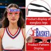 Plastic Basketball Eyeglass Basketball Glasses Frame Photo Booth Props Basketball Game Eyeglass Eyewear Gifts Women Men