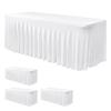 Elastic Table Skirt 4/6FT Table Cover New Stretch Tablecloth  Wedding Events