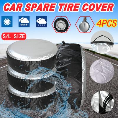 2 Stück/4 Stück 13-19 Zoll 19-23 Zoll Reifenabdeckung Hülle Auto Ersatzradabdeckung Aufbewahrungstaschen Tragetasche Polyester Reifenradkappen Reifenabdeckungen