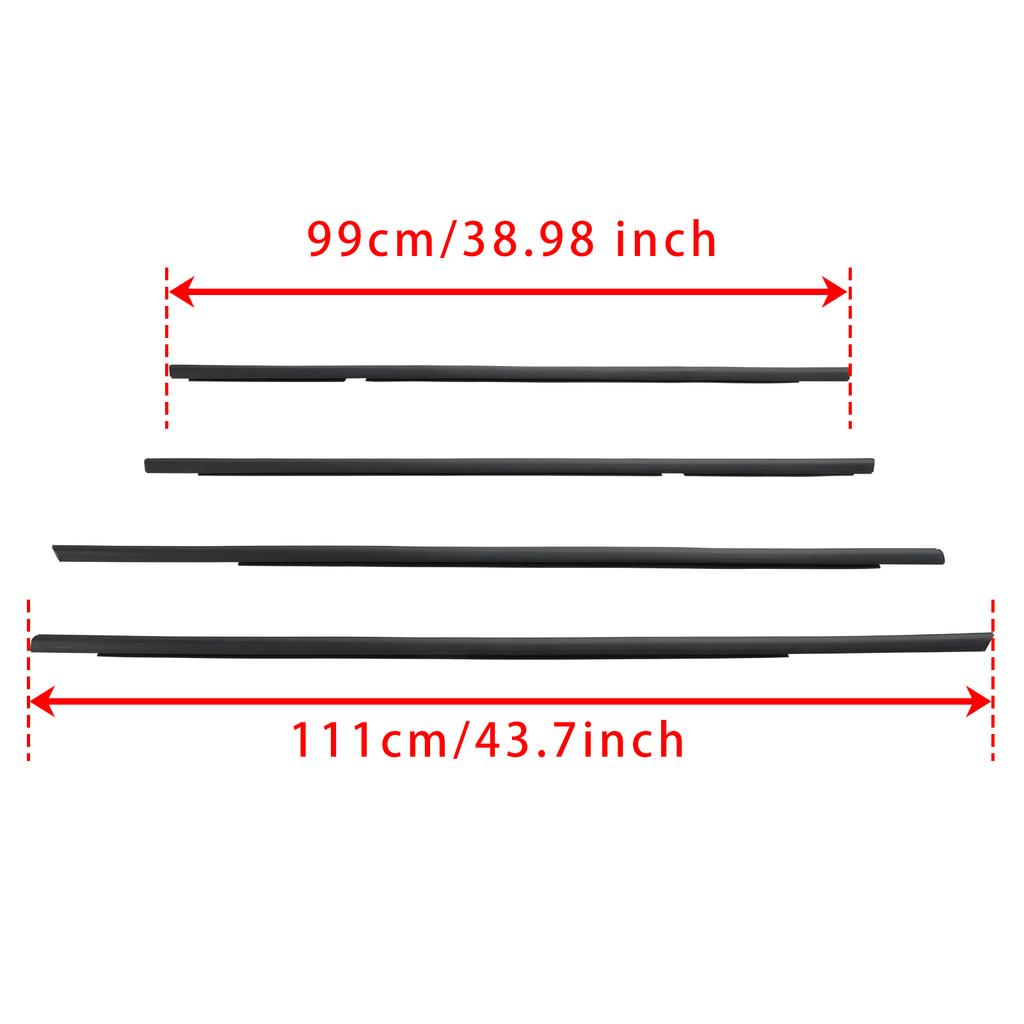 4pcs Weatherstrip Window Seal 72410S5A003 For Honda Civic 2001-2005