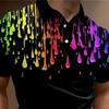 Summer Vibrant Pattern Digital Printing Casual Button Up Men's Short-sleeved Fashion Polo Shirt Comfortable Commuting Wear