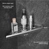304 Stainless Steel Triangular Storage Rack No Drilling Bathroom Shower Corner Shelf Multi Functional Wall Corner Organize Rack