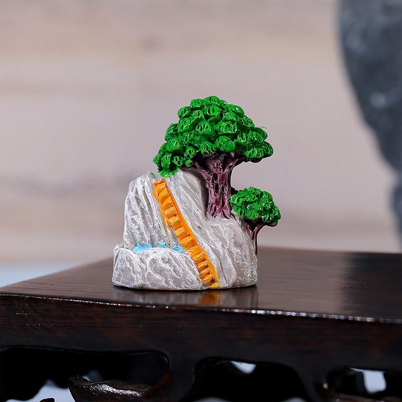 

Мини-ландшафт Искусственная альпийская горка с мхом Сделай сам Садовый декор Креативный декоративный дисплей Фигурки для украшения домашнего входа, стола