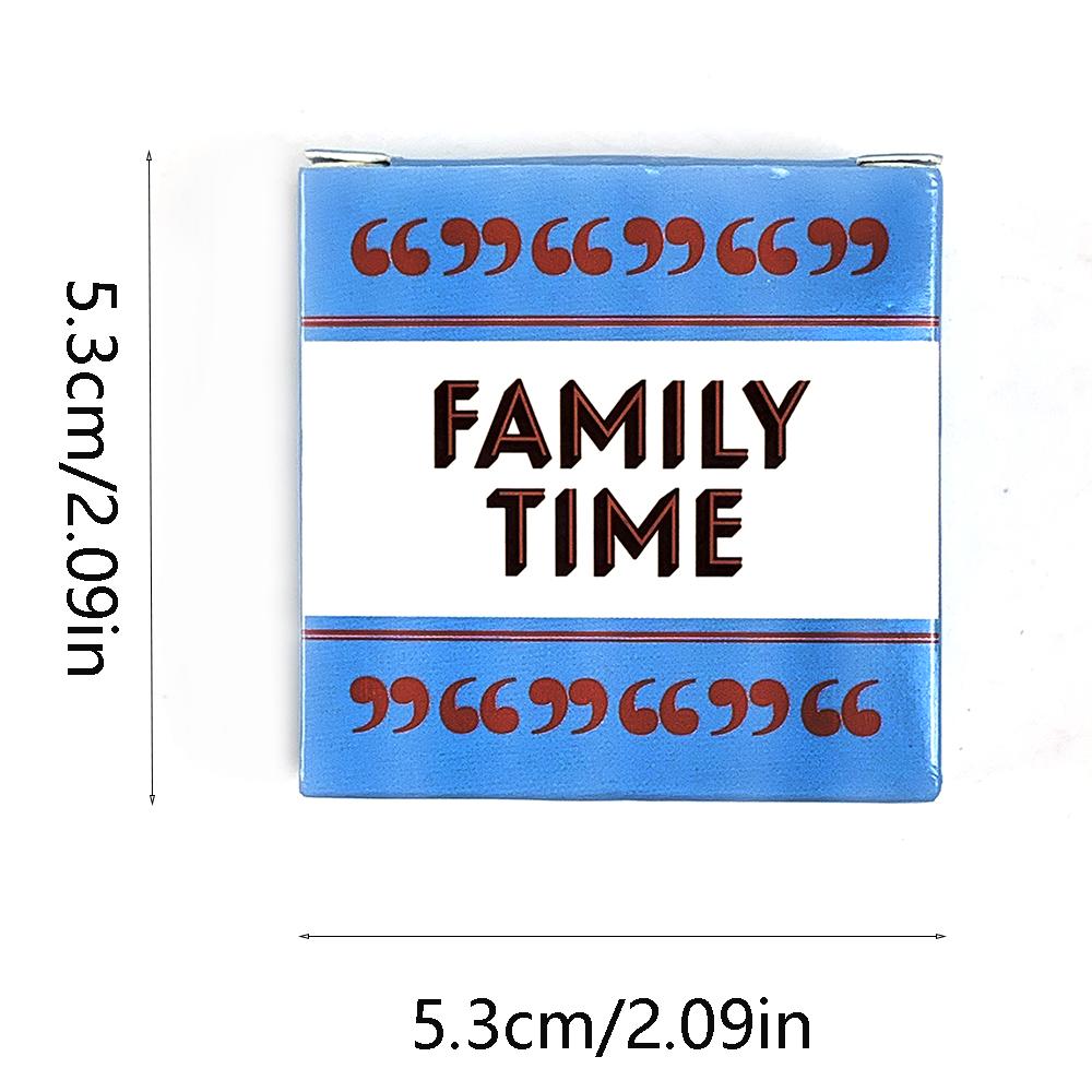 Mini Size Family Time Board Games For Family Gatherings 50 Conversation Cards After Dinner Amusements Game Portable Camping Game