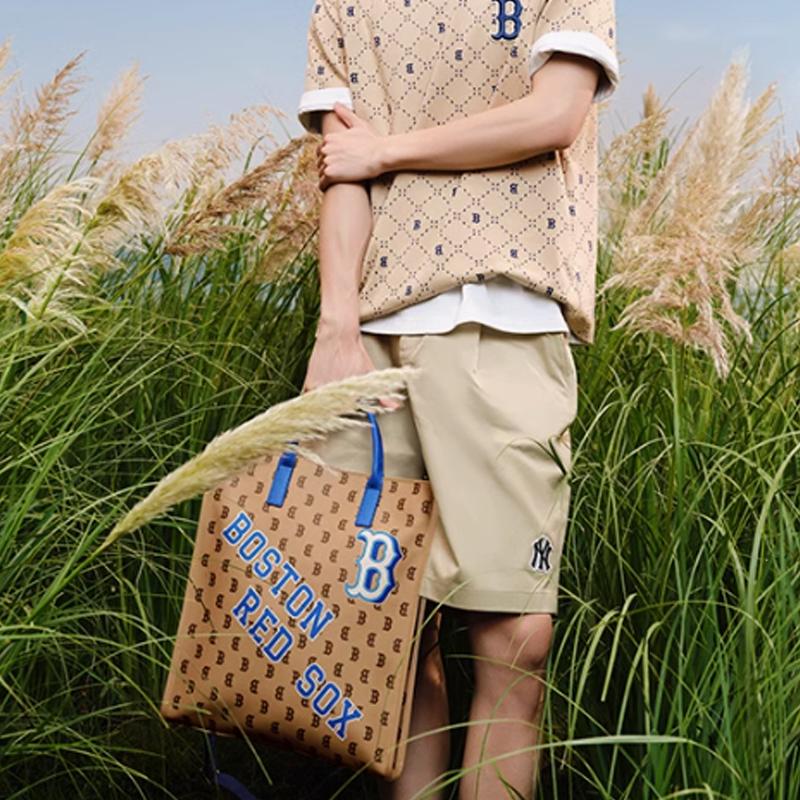 New MLB Artificial Leather Tote Bag, Shopping Bag, Handbag, Shoulder Bag Regular Unisex 3AORM053N-43SAS