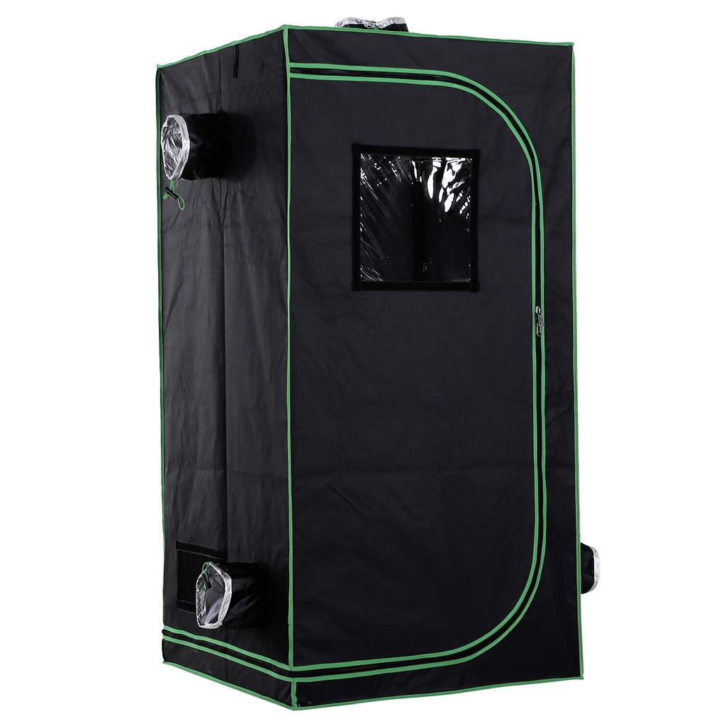 Hydroponic Grow Tent in 600D Oxford with 5 Adjustable Air Vents and Window, Hydroponic Greenhouse for Cultivation with Cable Hole, 80x80x160 cm
