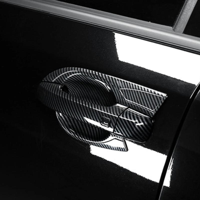 Für Kia Mohave Borrego HM2     ABS Kohlefaser Türgriffabdeckung Türschalenrahmen Verkleidungen Auto Styling Zubehör