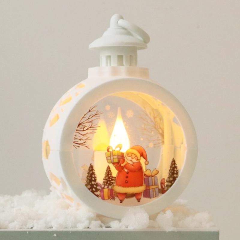 Vintage Weihnachts Nachtlicht Ornamente – Festliche Leuchtende Fensterdekoration & Schreibtischdekoration