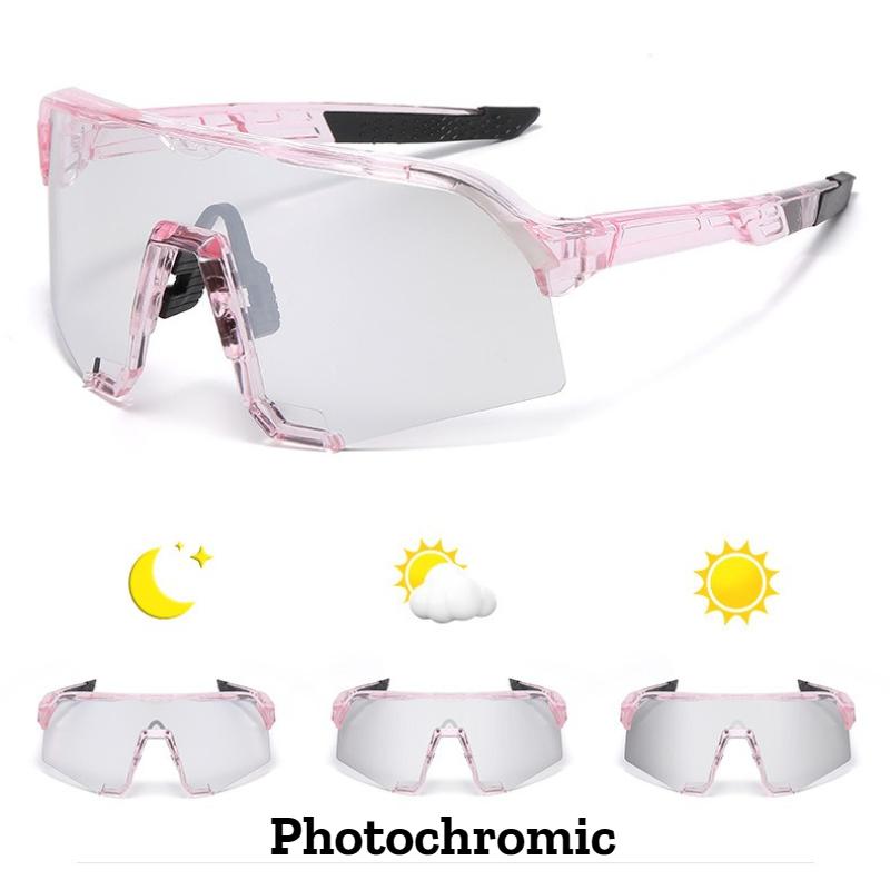 Men's Women's New Colorful Lens Sunglasses Outdoor Sports Photochromic Glasses Fashion Windproof Driving Riding UV400 Sunglasses