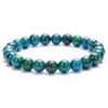 New European & American Style Cross Bracelet, 8MM Natural Stone Beaded Fashion Accessory