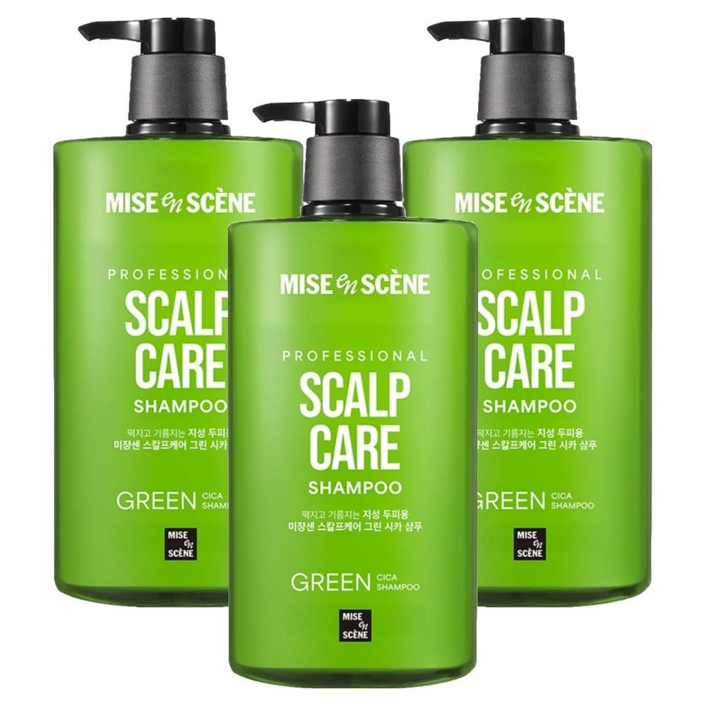 Mise En Scène Scalp Care Green Tea Shampoo 1L 3 Pcs