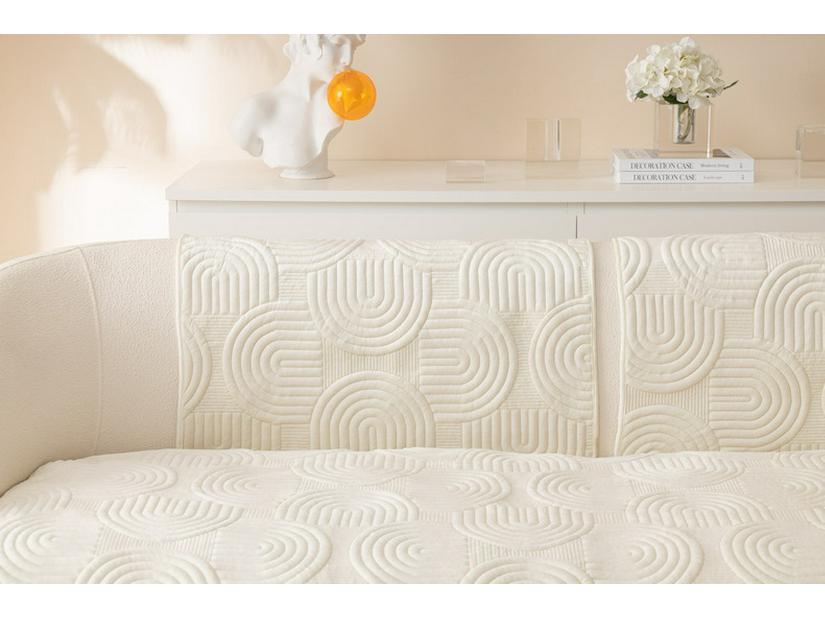 Autumn/Winter Plush Thickened Non-Slip Sofa Cushion - 2022 Quilted Solid Color Cover