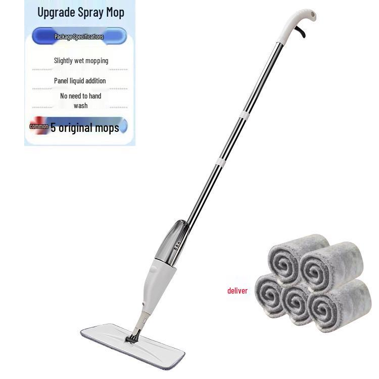 Spray Mop - Hand-Free Washable Dual-Use Flat Mop for Easy Dry & Wet Cleaning