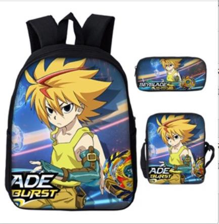Less Hacker Backpack Ben 10 Student School Bag Anime Cartoon Backpack Lunch Bag Satchel Pencil Case