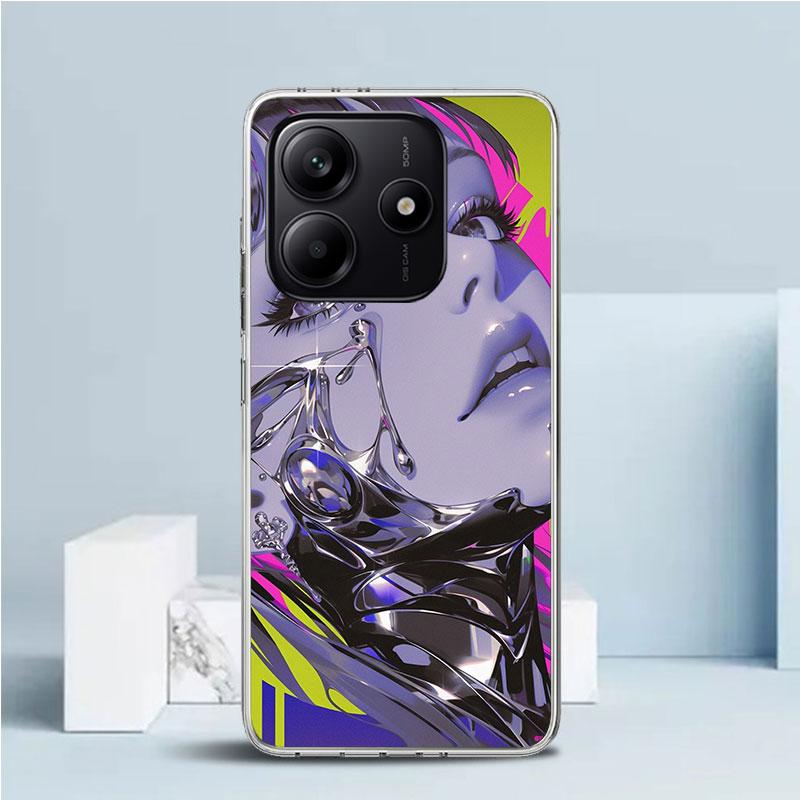 Girl Art Punk Soft Cover for Xiaomi Redmi Note 15 14 13 12 Pro Plus Phone Case 14S 11S 11T 11E 10S 10 4G Pattern Shell Redmi Not
