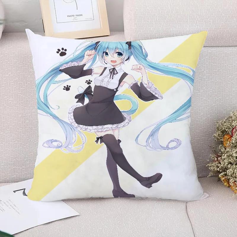 Body Pillow Cover  M-Miku Cushion Covers for Bed Pillows Car Decoration Sofa Cushions Decorative Pillowcase Fall Decor Home
