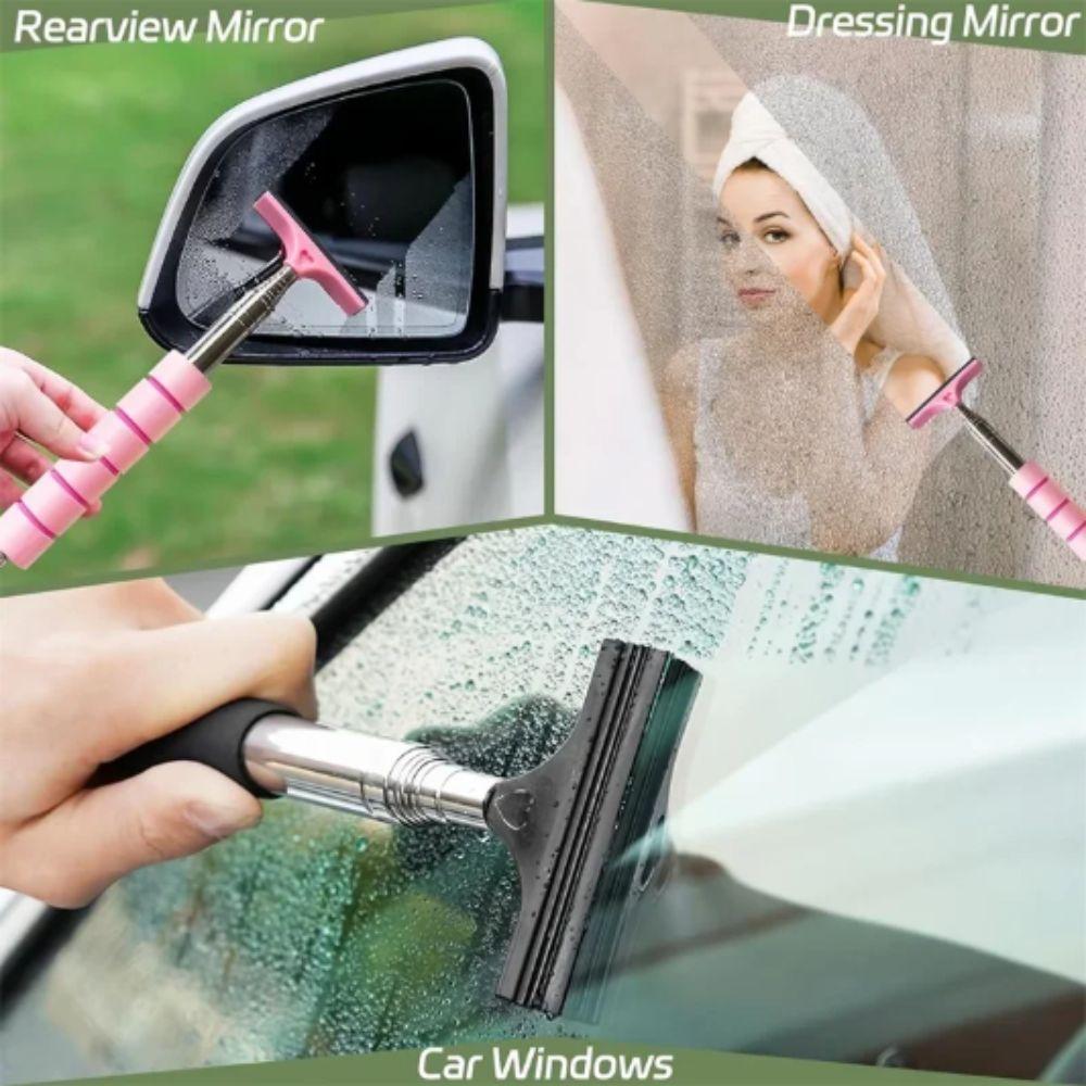 Layered Brush Head Car Rearview Mirror Wiper Glass Rain Cleaning Tool  Glass Care