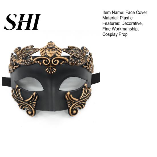Masque Demi-Visage Mascarade Rétro Magnifique Vieilli Anti-Déformation Anti-Décoloration Accessoires Cosplay Plastique Fête Costume Venise Grèce Antique Hommes