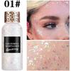 Pearlescent Gel Eyeshadow Liquid with Sequins Sparkling High Glitter for Face and Body Makeup