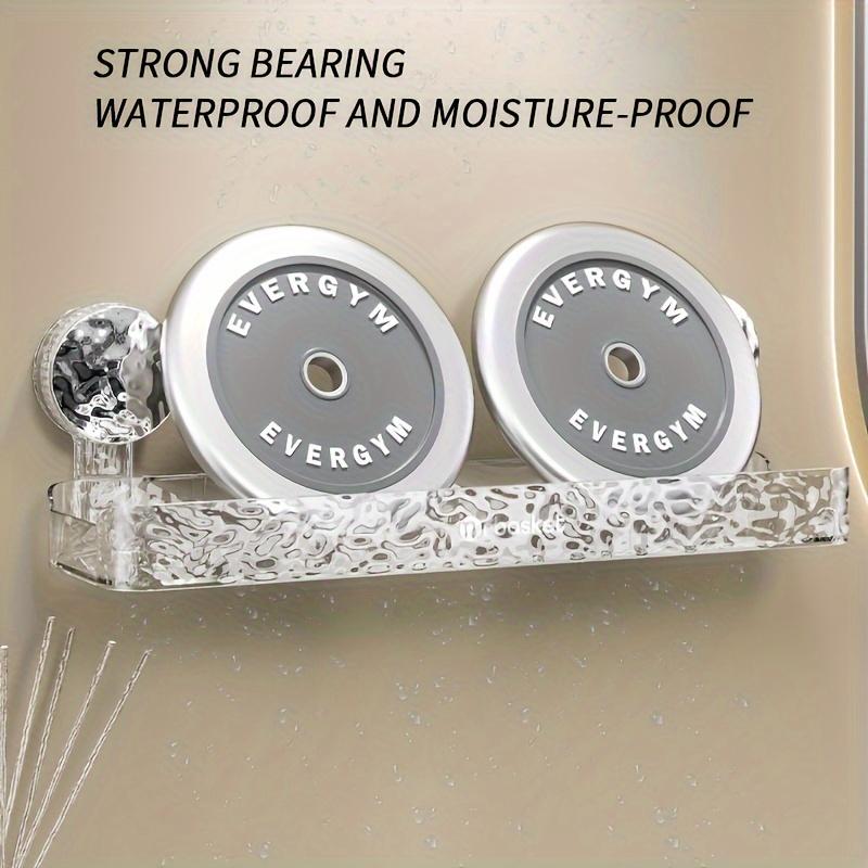 1 Stück Wandmontierter Kosmetik-Organizer mit Haken, wiederverwendbarer Organizer mit Saugnapf, Duschregal ohne Lochung, Badezimmerzubehör