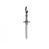 Gothic Punk Silver Sword Pendant Earrings