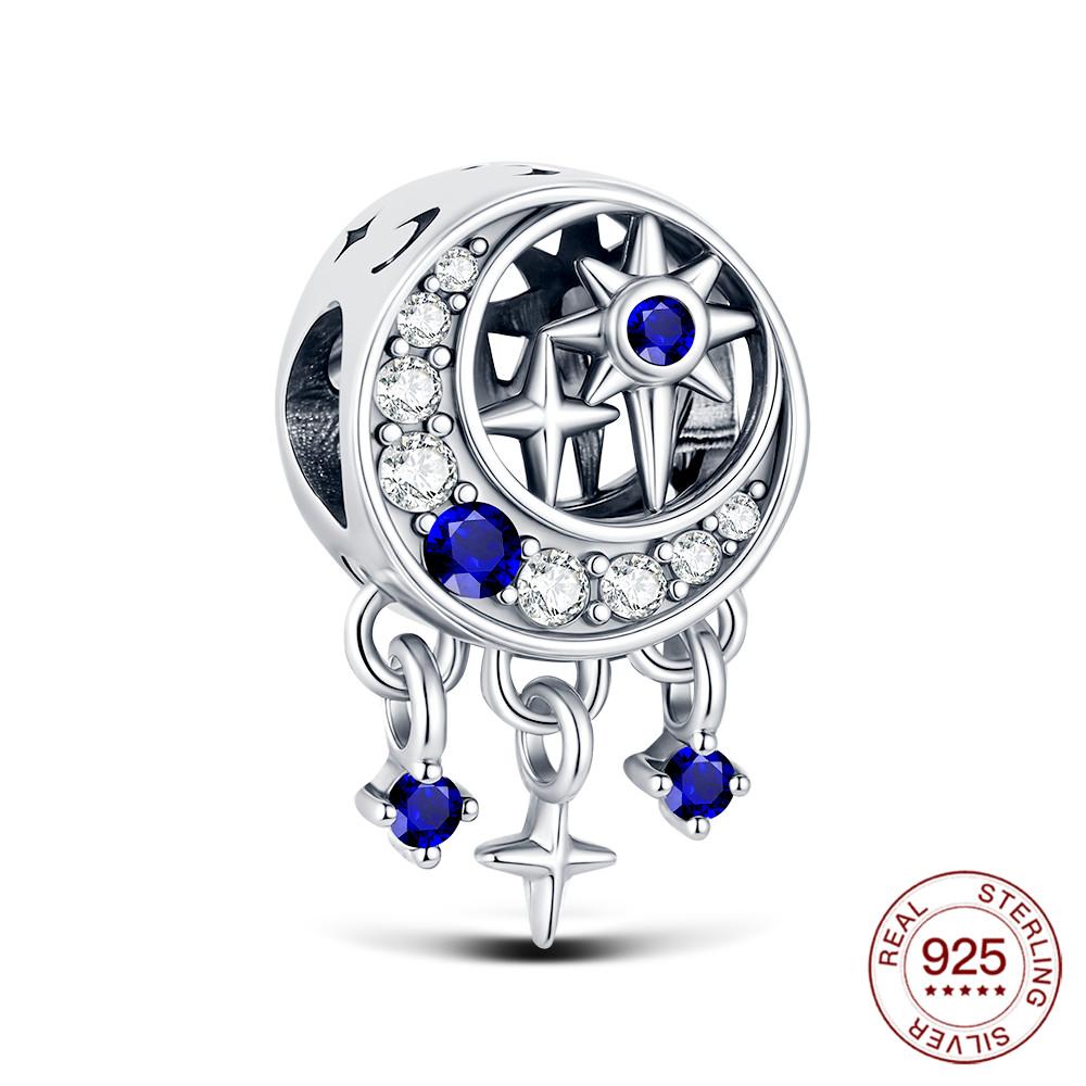 Copper Charm Stars Sun And Moon Pendant Diy For Classic Bracelet Women Fashion Jewelry Holiday Gifts