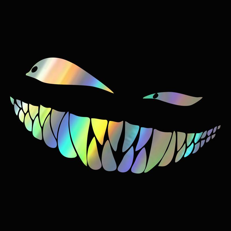 Demon Smiling Face Car Stickers RearWindshield Car Sticker Funny Auto BodvStyling Decoration Window Sticker VinyWaterproof