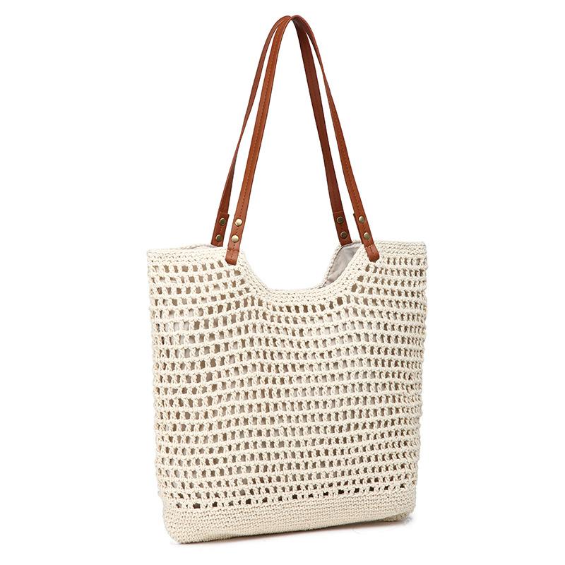 Summer Bag Women'S Large-Capacity Summer Casual Versatile Woven Shoulder Portable Tote Bag Straw Bag