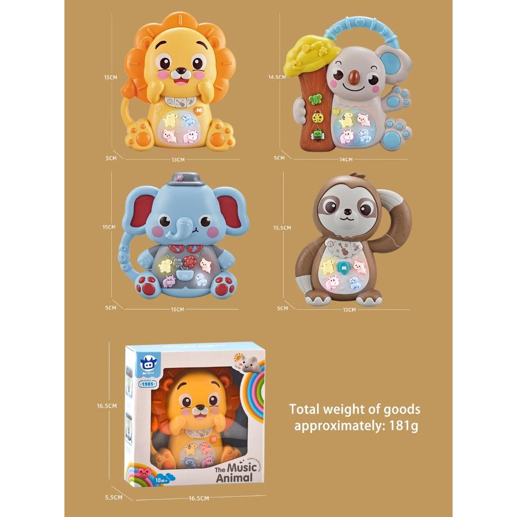 Cartoon Animal Electronic Keyboard, Lighting Music Piano Multi-mode Sound Effect Switching, Puzzle Early Education Toys for 3+