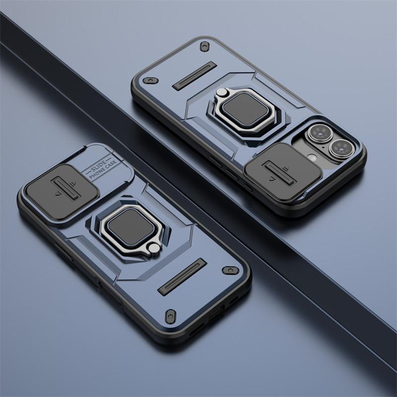 For iPhone 17 Case Slide Camera Len Cases For apple iPhone 17 Air iPhone 17 Pro Max Cover Bumper Shockproof Armor PC Phone Cover