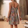 2025 Women's Bohemian V-Neck Wrap Dress with Open Back and Tassels for Music Festivals