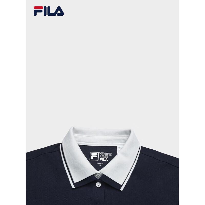 Fila Women's Knit Faux Two-Piece Short Sleeve Polo Shirt