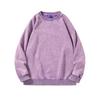 Unisex Spring Fall Top Distressed Design Cotton O Neck Solid Color with Elastic Cuffs And Hem Loose Pullover Lady Men Sweatshirt for Vacation Work And
