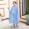 2021 foreign trade girls autumn and winter new Elsa cape Frozen baby out princess warm shawl cape
