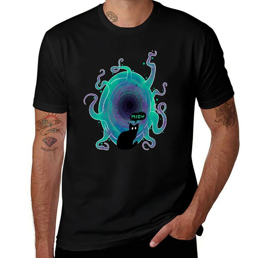 Void Cat Tshirt Basic Daily Outfit Short Sleeve Tee