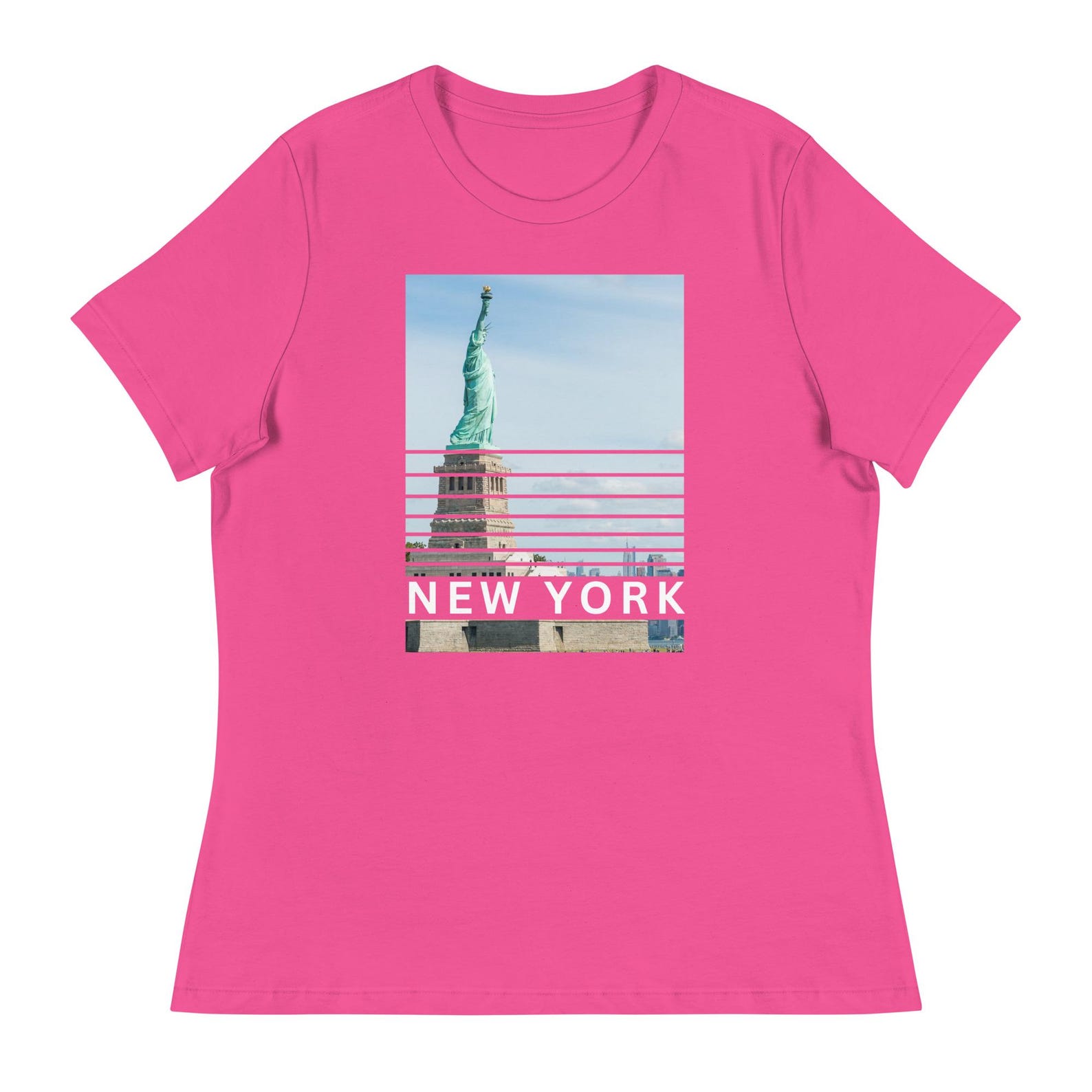 NYC Vibes Blinds Women s Relaxed T-Shirt - Celebrate the Spirit of the Big Apple! (White) 2XL
