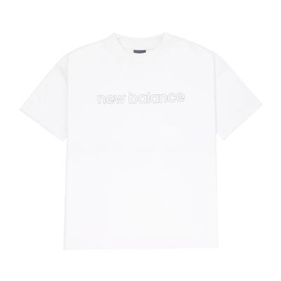 NB Dry Linear Logo Short Sleeve Short Sleeve Dry Kids SST 160 [New Balance] T-Shirt Cotton-Like (ABT55537) Quick-Drying Junior/Kids (Sea Salt)